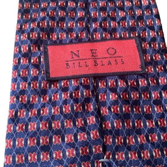 Pre Owned Men’s NEO Bill Blass Silk Tie Neck Tie Necktie Classic Design Style - Picture 4 of 6